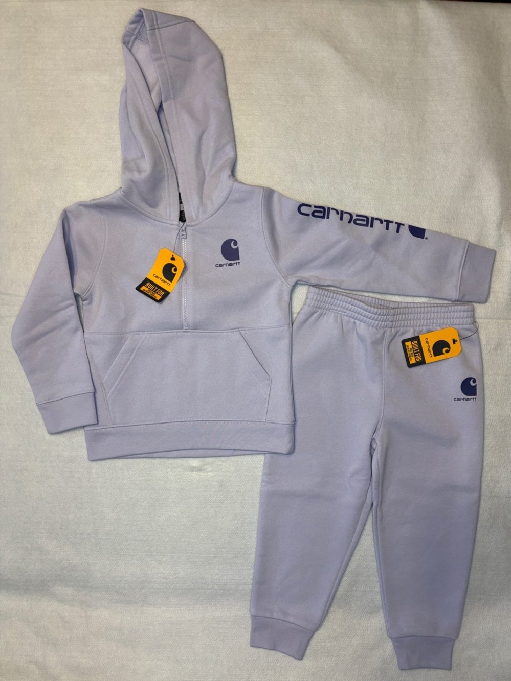 Carhartt Lilac Hooded Sweatshirt & Joggers Set NWT 3T